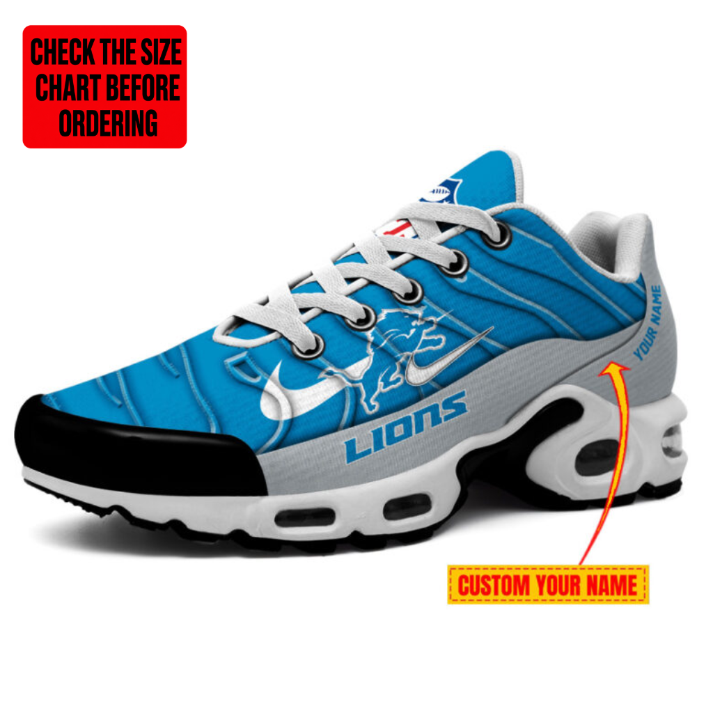 [SPECIAL OFFER] NEW CUSTOMIZED NFL04 DTL DETROIT LIONS AIR MAX PLUS SNEAKERS