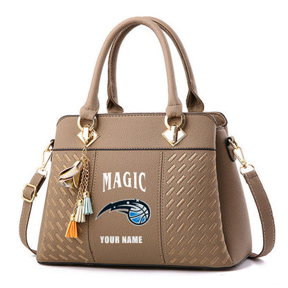 LIMITED EDITION - NEW CUSTOMIZED NBA15 OMA ORLANDO MAGIC ZIP HANDBAG MULTICOLOR