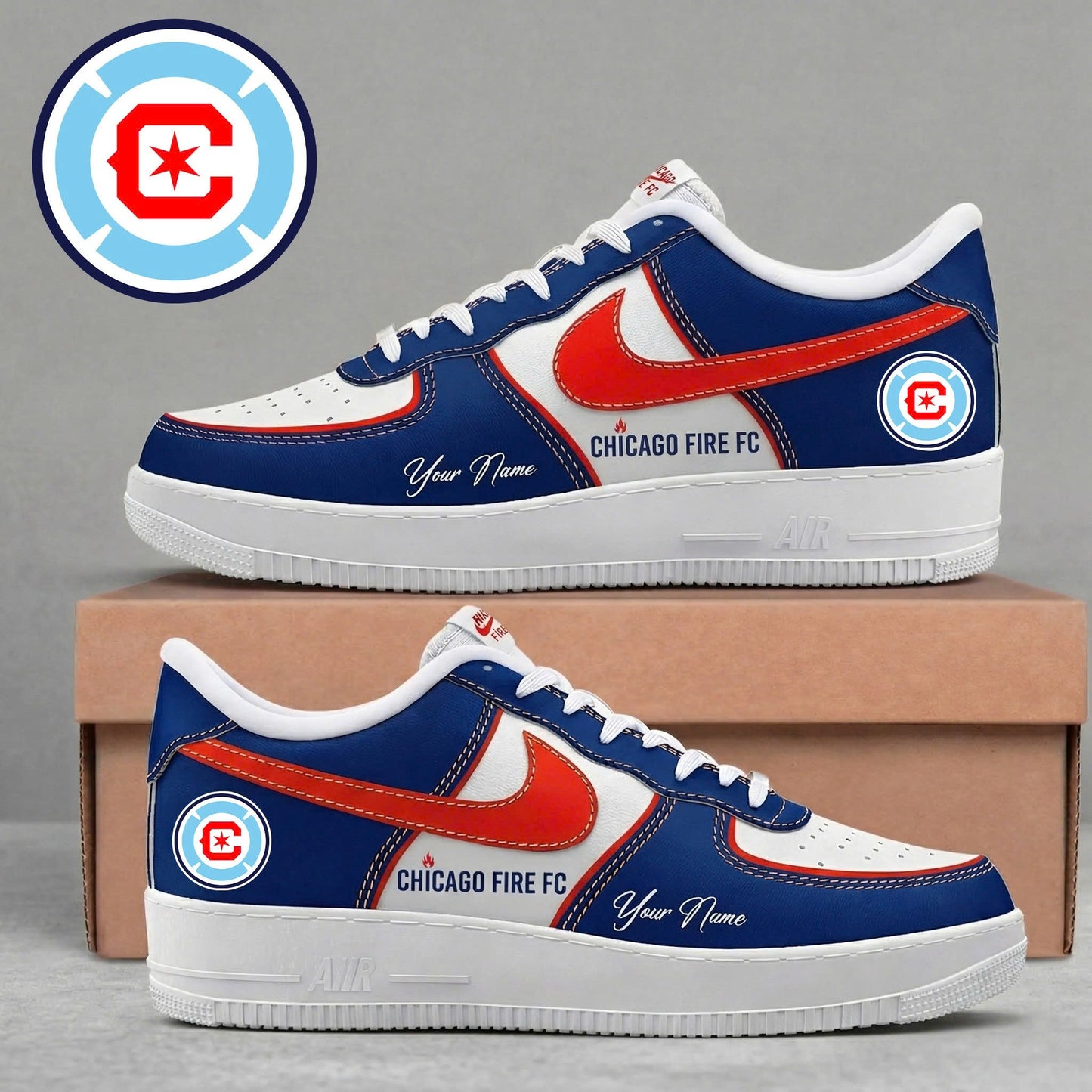 ENDING TODAY - NEW CUSTOMIZED MLS04 CCF CCG FIRE FC AF1 SNEAKERS