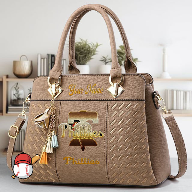 LIMITED EDITION - NEW CUSTOMIZED MLB11 PPS PHILADELPHIA PHILLIES ZIP HANDBAG MULTICOLOR