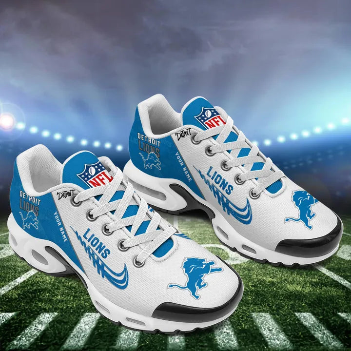 LIMITED EDITION - NEW CUSTOMIZED NFL04 DTL DETROIT LIONS AIR MAX PLUS SNEAKERS