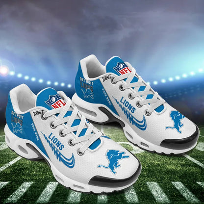 LIMITED EDITION - NEW CUSTOMIZED NFL04 DTL DETROIT LIONS AIR MAX PLUS SNEAKERS