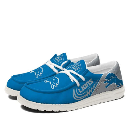 [SPECIAL OFFER] NEW CUSTOMIZED NFL04 DTL DETROIT LIONS LOAFER SHOES