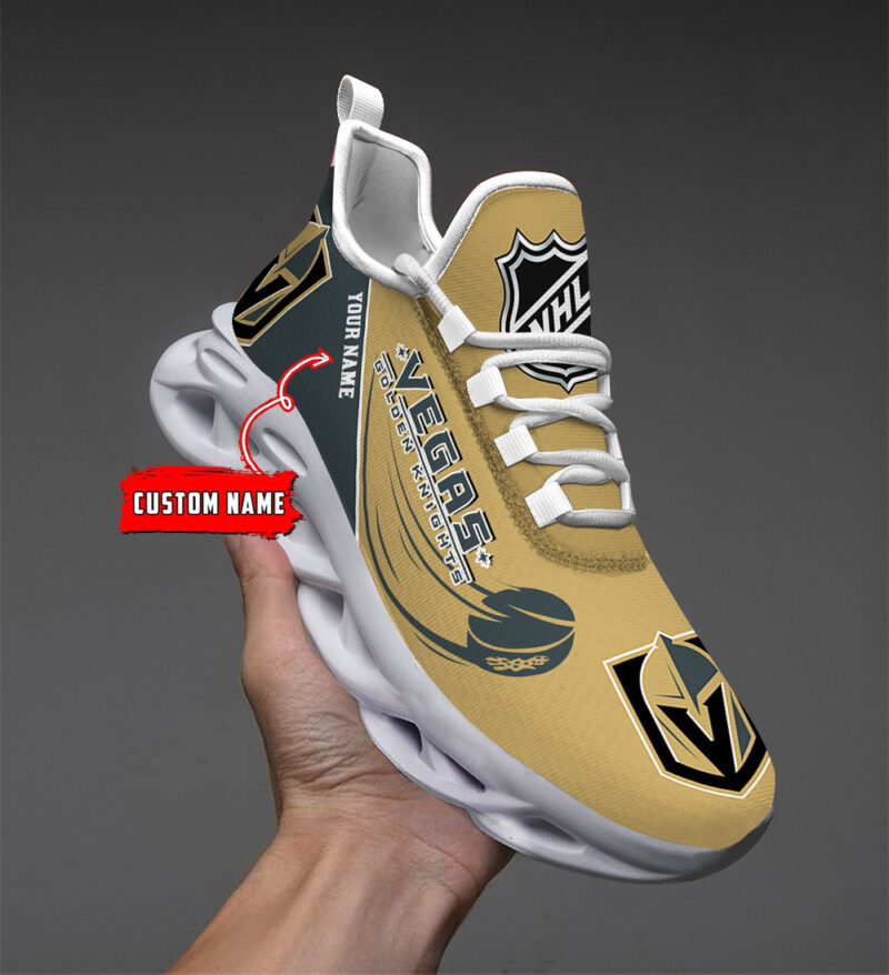 LIMITED EDITION - NEW CUSTOMIZED NHL04 VGK VEGAS GOLDEN KNIGHTS CLUNKY SNEAKERS