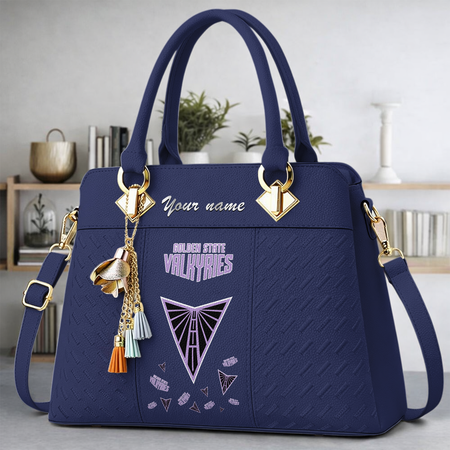 [FAN FAVORITE] NEW CUSTOMIZED WNBA05 GSV GOLDEN STATE VALKYRIES MULTICOLOR HANDBAG