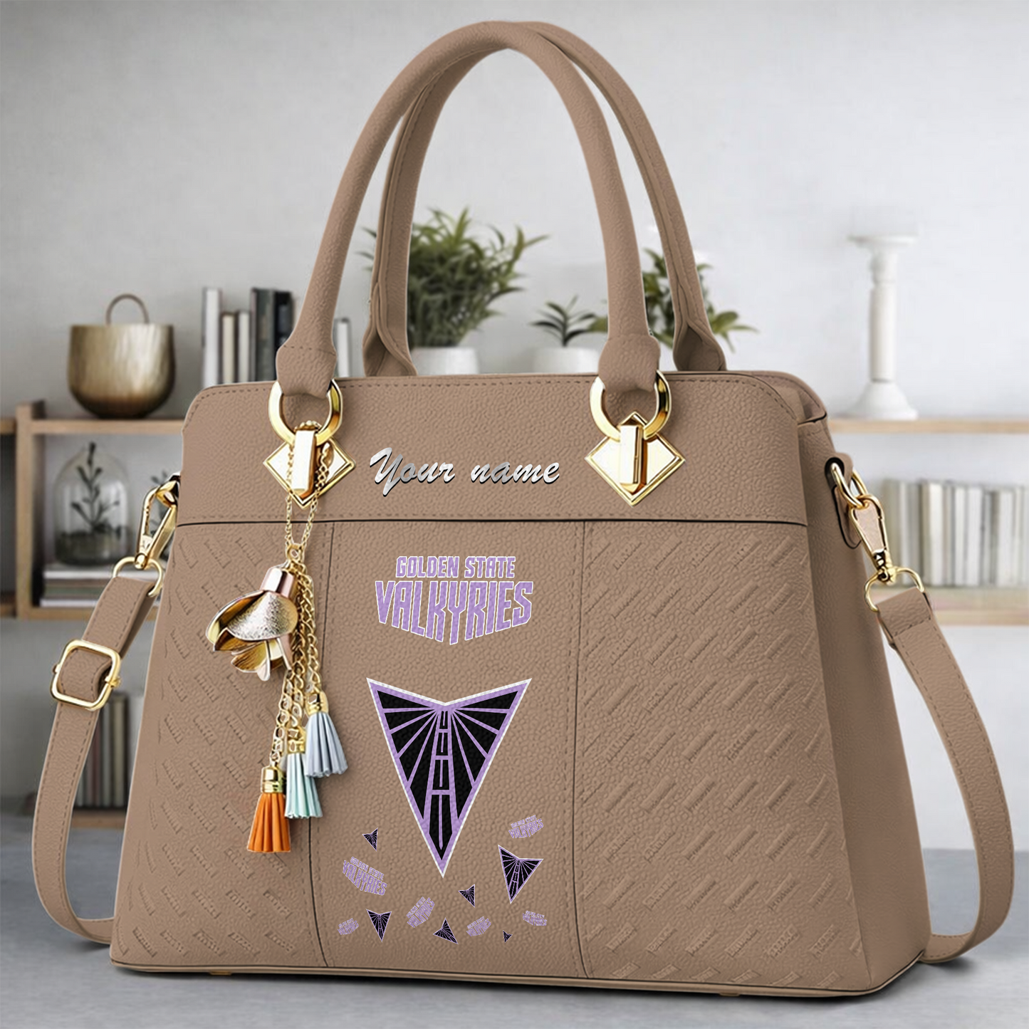 [FAN FAVORITE] NEW CUSTOMIZED WNBA05 GSV GOLDEN STATE VALKYRIES MULTICOLOR HANDBAG