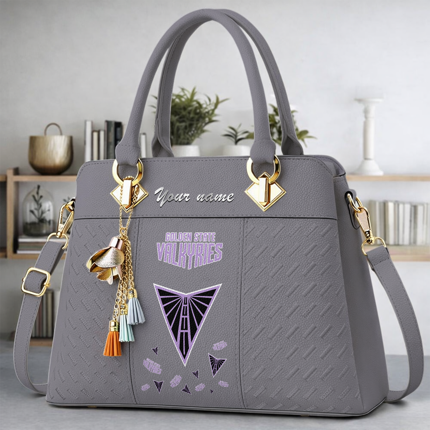 [FAN FAVORITE] NEW CUSTOMIZED WNBA05 GSV GOLDEN STATE VALKYRIES MULTICOLOR HANDBAG