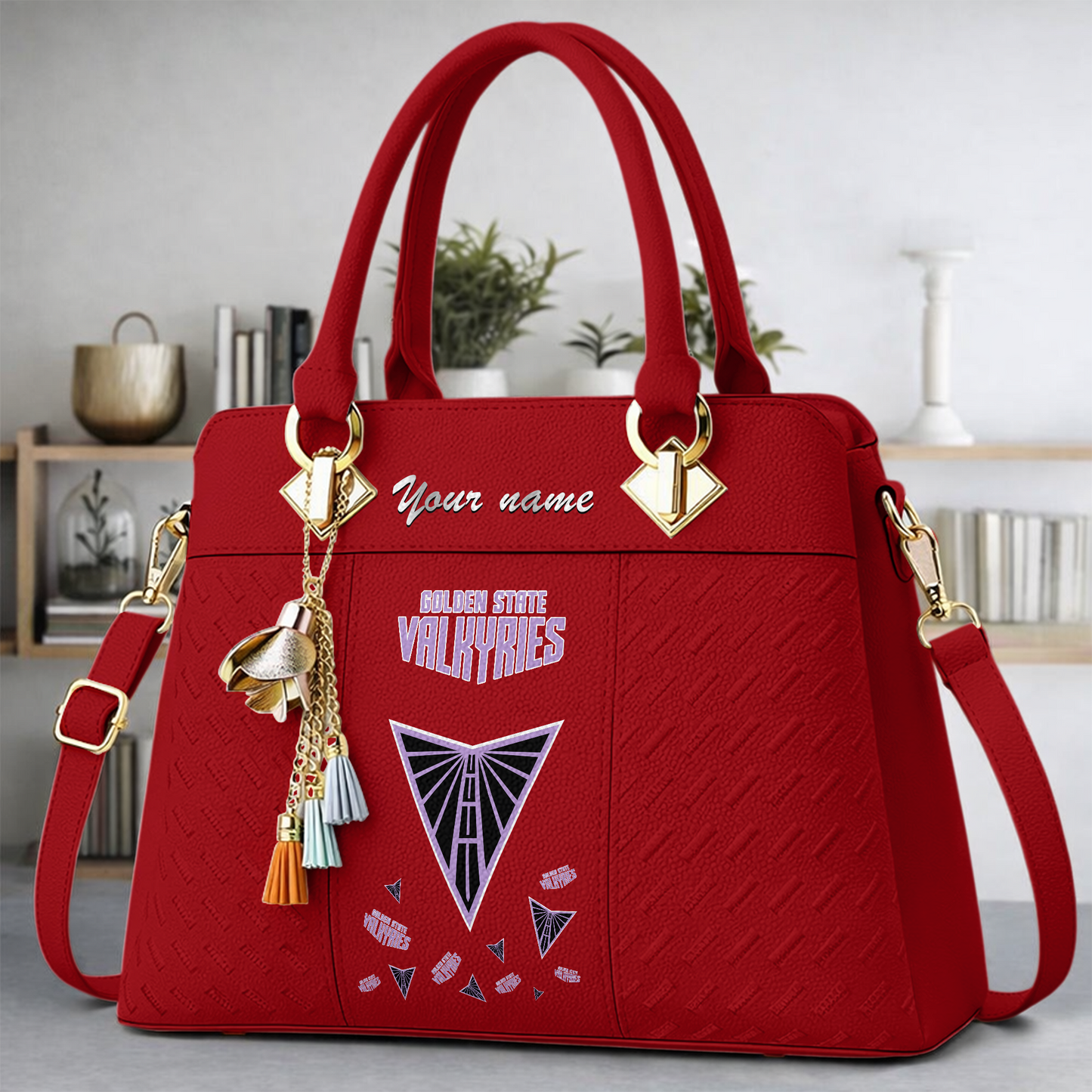 [FAN FAVORITE] NEW CUSTOMIZED WNBA05 GSV GOLDEN STATE VALKYRIES MULTICOLOR HANDBAG
