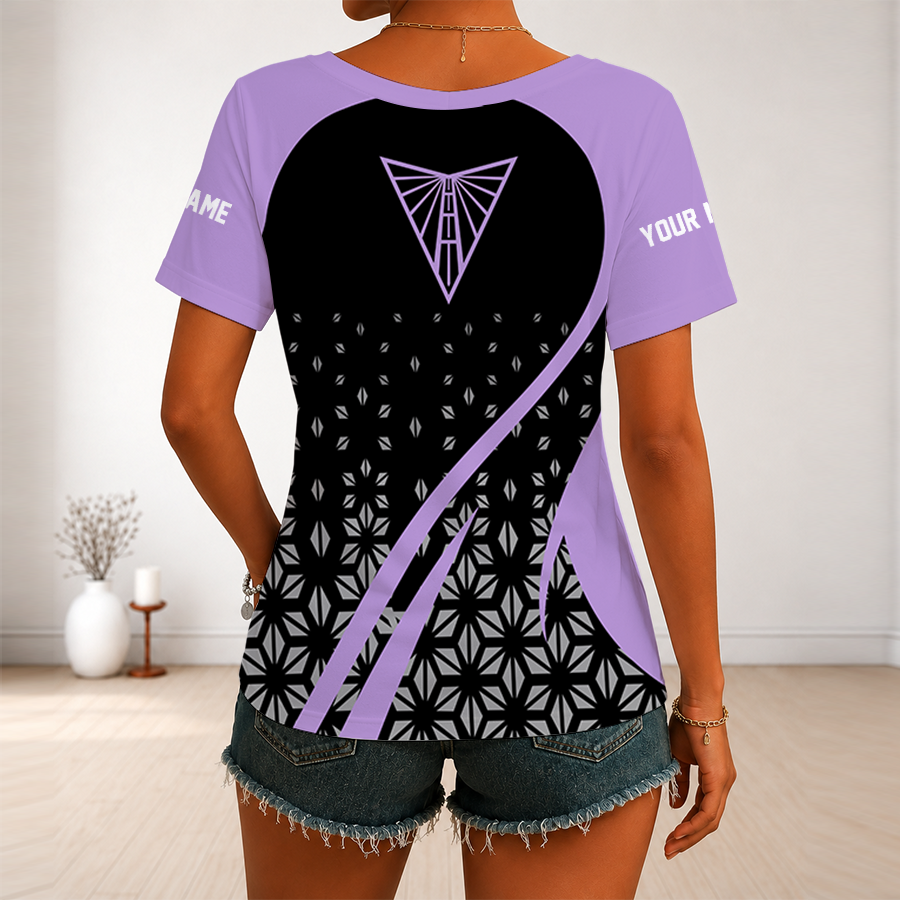 [FAN FAVORITE] NEW CUSTOMIZED WNBA05 GSV GOLDEN STATE VALKYRIES V-NECK FEMALE SHIRT