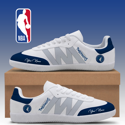 LIMITED EDITION - NEW CUSTOMIZED NBA05 MTW MINNESOTA TIMBERWOLVES CLASSIC SNEAKERS