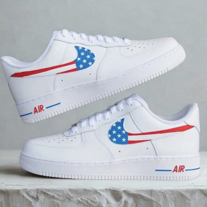 [HOT DEAL] NEW CUSTOMIZED PATRIOTIC AMERICAN FLAG AIR FORCE 1 SHOES