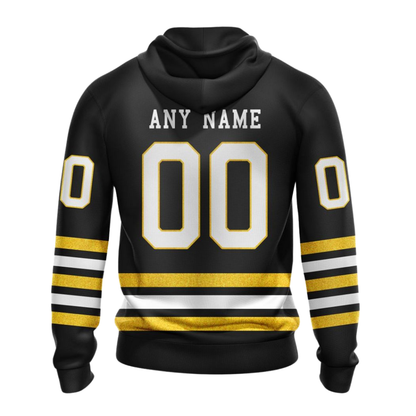 LIMITED EDITION - NEW CUSTOMIZED NHL18 BTB BOSTON BRUINS COMBO HOODIE & LONGPANTS