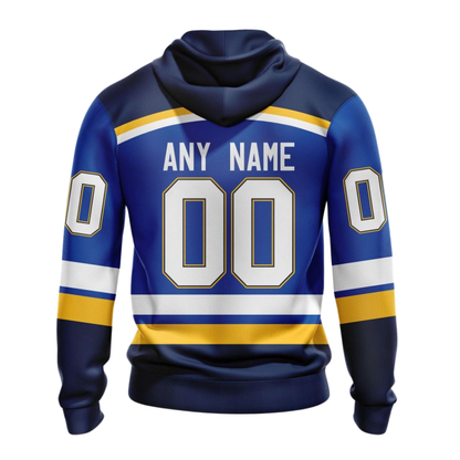 LIMITED EDITION - NEW CUSTOMIZED NHL14 SLB ST. LOUIS BLUES COMBO HOODIE & LONGPANTS