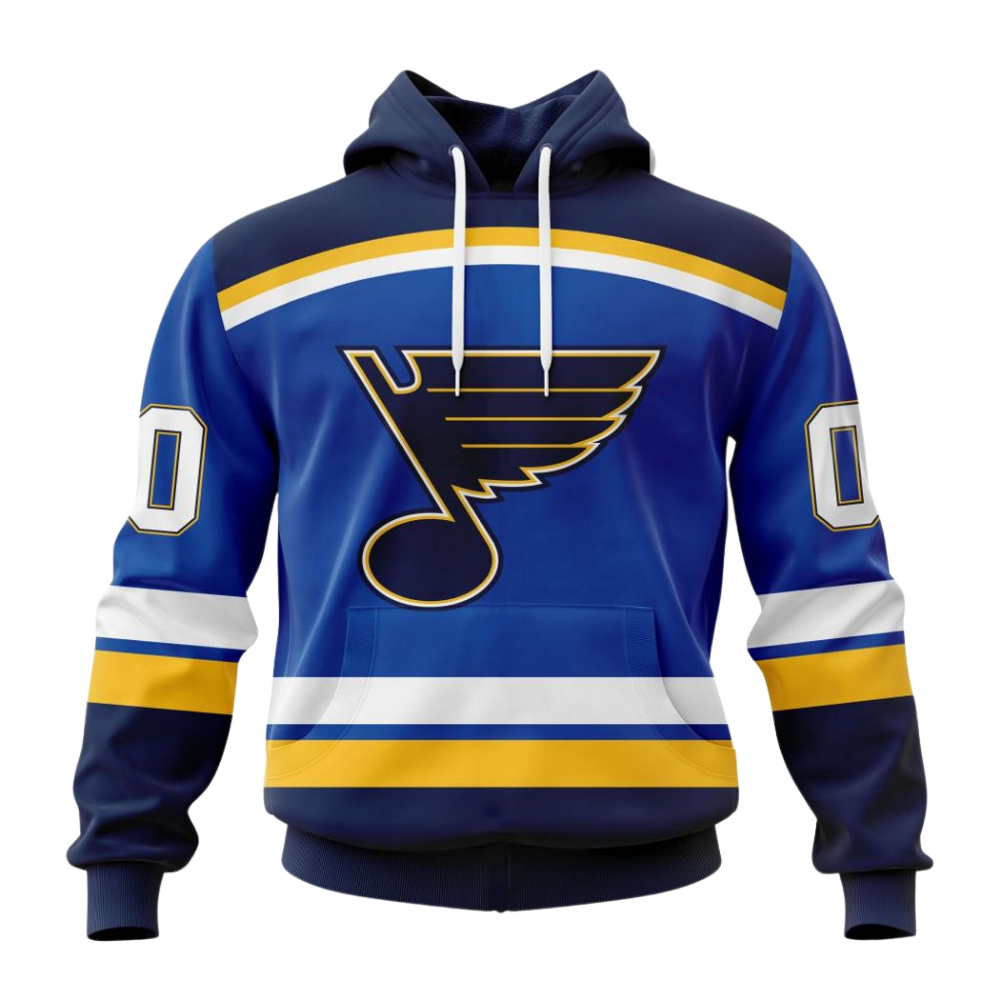 LIMITED EDITION - NEW CUSTOMIZED NHL14 SLB ST. LOUIS BLUES COMBO HOODIE & LONGPANTS