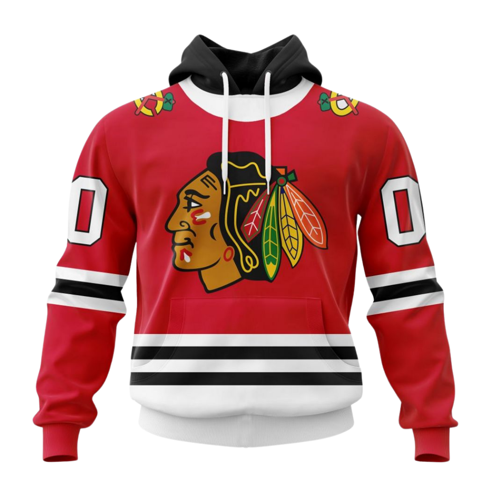 LIMITED EDITION - NEW CUSTOMIZED NHL08 CBH CHICAGO BLACKHAWKS COMBO HOODIE & LONGPANTS
