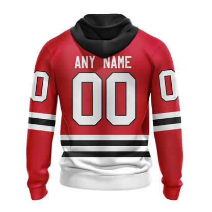 LIMITED EDITION - NEW CUSTOMIZED NHL08 CBH CHICAGO BLACKHAWKS COMBO HOODIE & LONGPANTS