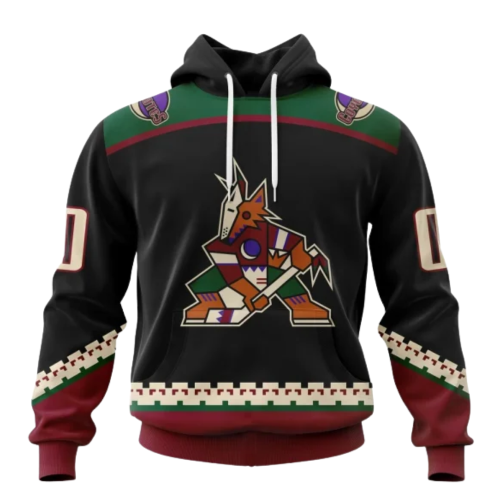 LIMITED EDITION - NEW CUSTOMIZED NHL30 AZC ARIZONA COYOTES COMBO HOODIE & LONGPANTS