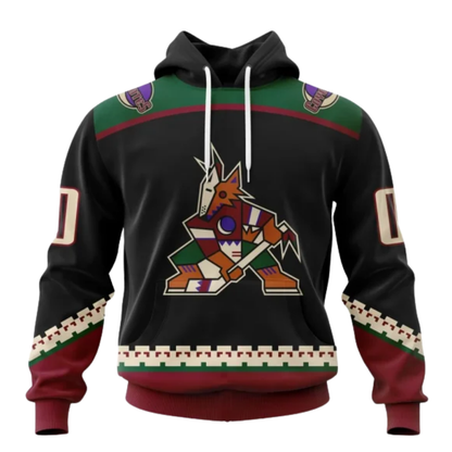 LIMITED EDITION - NEW CUSTOMIZED NHL30 AZC ARIZONA COYOTES COMBO HOODIE & LONGPANTS