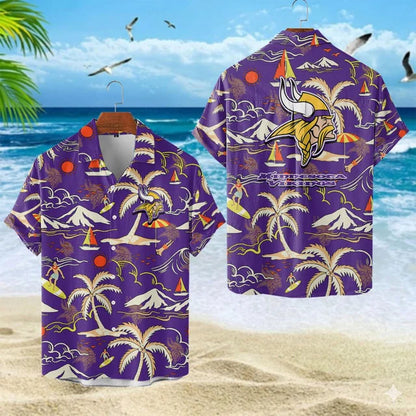 VIRAL EDITION  - NEW CUSTOMIZED NFL05 MVK MINNESOTA VIKINGS UNISEX INDEPENDENCE DAY HAWAIIAN SHIRT & SHORTS SET