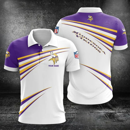 VIRAL EDITION - NEW CUSTOMIZED NFL05 MVK MINNESOTA VIKINGS POLO, T-SHIRT & SHORT PANTS SET