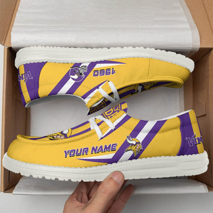 [SPECIAL OFFER] NEW CUSTOMIZED NFL05 MVK MINNESOTA VIKINGS LOAFER SHOES