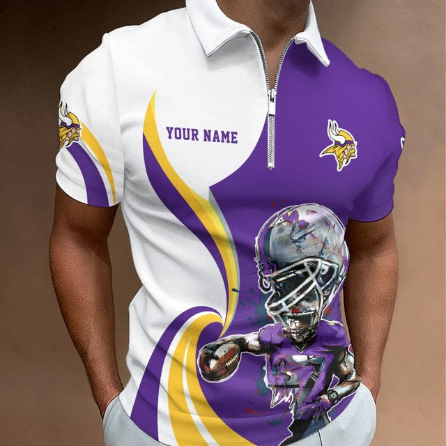 LIMITED EDITION - NEW CUSTOMIZED NFL05 MVK MINNESOTA VIKINGS T-SHIRT, POLO SHIRT, ZIP POLO SHIRT, SWEATSHIRT, HOODIE & ZIP HOODIE