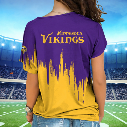 [SPECIAL OFFER] NEW CUSTOMIZED NFL05 MVK MINNESOTA VIKINGS SHOULDER SHIRT