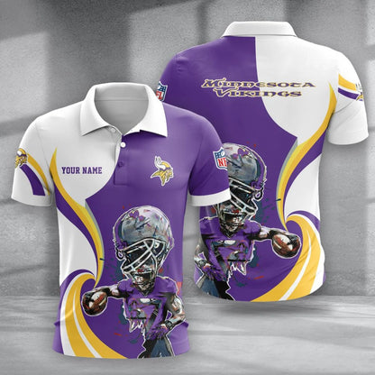 LIMITED EDITION - NEW CUSTOMIZED NFL05 MVK MINNESOTA VIKINGS T-SHIRT, POLO SHIRT, ZIP POLO SHIRT, SWEATSHIRT, HOODIE & ZIP HOODIE