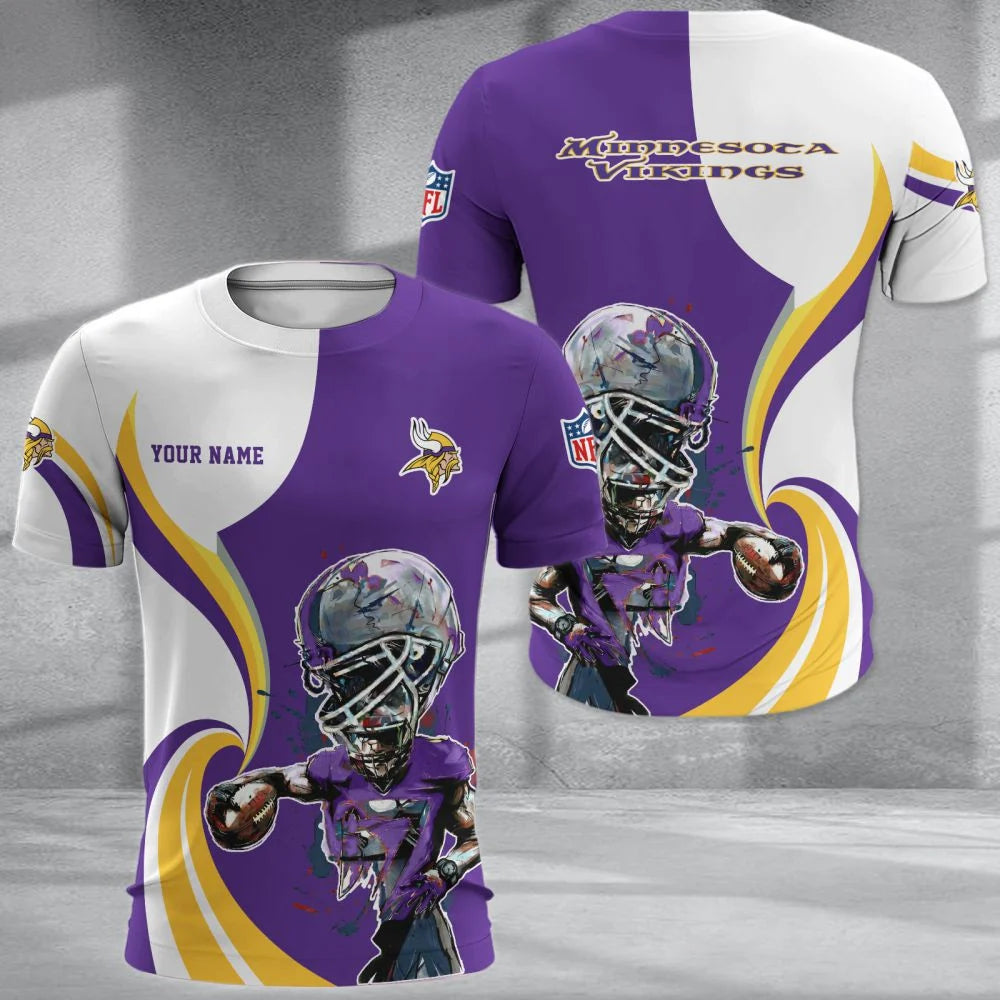 LIMITED EDITION - NEW CUSTOMIZED NFL05 MVK MINNESOTA VIKINGS T-SHIRT, POLO SHIRT, ZIP POLO SHIRT, SWEATSHIRT, HOODIE & ZIP HOODIE