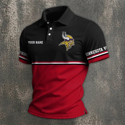 [SPECIAL OFFER] NEW CUSTOMIZED NFL05 MVK MINNESOTA VIKINGS POLO SHIRT