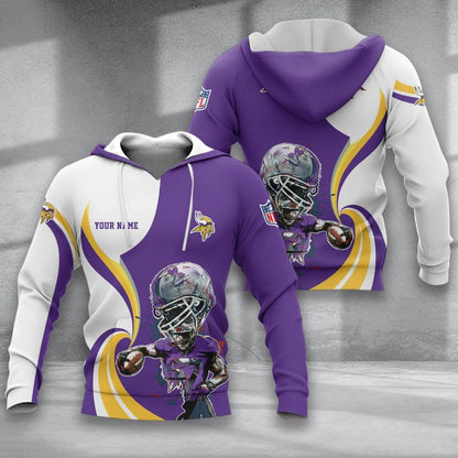 LIMITED EDITION - NEW CUSTOMIZED NFL05 MVK MINNESOTA VIKINGS T-SHIRT, POLO SHIRT, ZIP POLO SHIRT, SWEATSHIRT, HOODIE & ZIP HOODIE