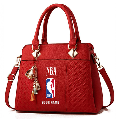 LIMITED EDITION - NEW CUSTOMIZED NBA31 NATIONAL BASKETBALL ASSOCIATION ZIP HANDBAG MULTICOLOR