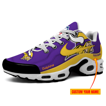 LIMITED EDITION - NEW CUSTOMIZED NFL05 MVK MINNESOTA VIKINGS AIR MAX PLUS SNEAKERS
