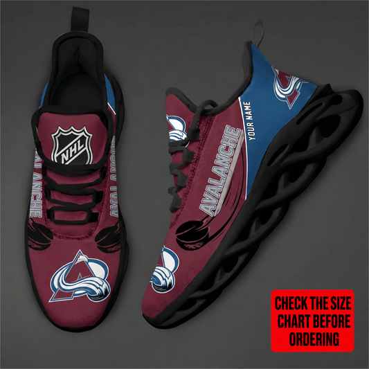 LIMITED EDITION - NEW CUSTOMIZED NHL05 CAL COLORADO AVALANCHE CLUNKY SNEAKERS