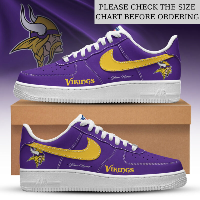 LIMITED EDITION - NEW CUSTOMIZED NFL05 MVK MINNESOTA VIKINGS AF1 SHOES