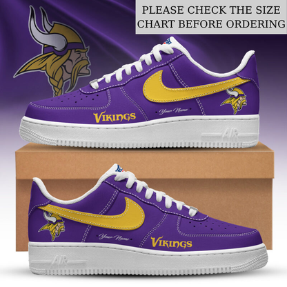 LIMITED EDITION - NEW CUSTOMIZED NFL05 MVK MINNESOTA VIKINGS AF1 SHOES