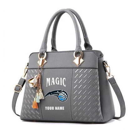 LIMITED EDITION - NEW CUSTOMIZED NBA15 OMA ORLANDO MAGIC ZIP HANDBAG MULTICOLOR