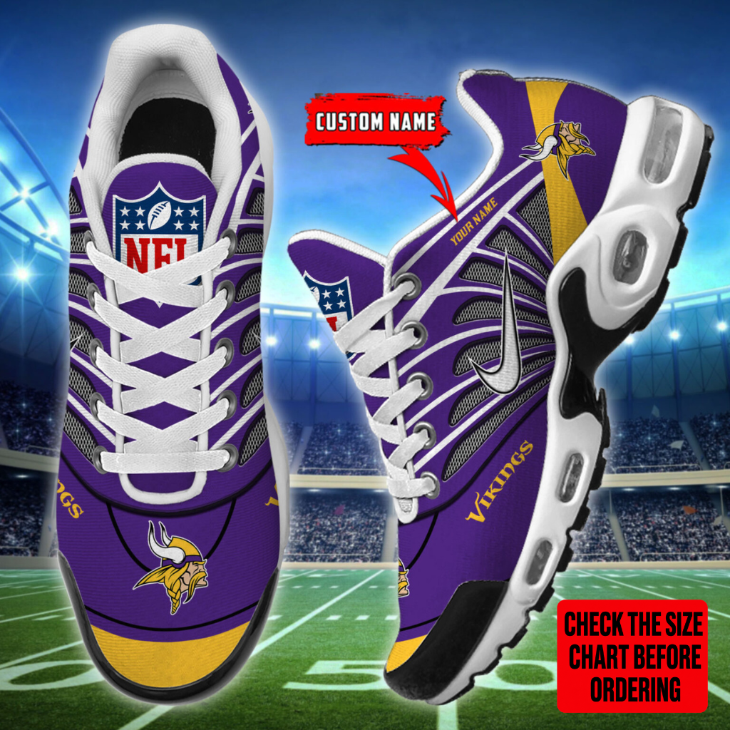 [SPECIAL OFFER] NEW CUSTOMIZED NFL05 MVK MINNESOTA VIKINGS AIR MAX PLUS SNEAKERS