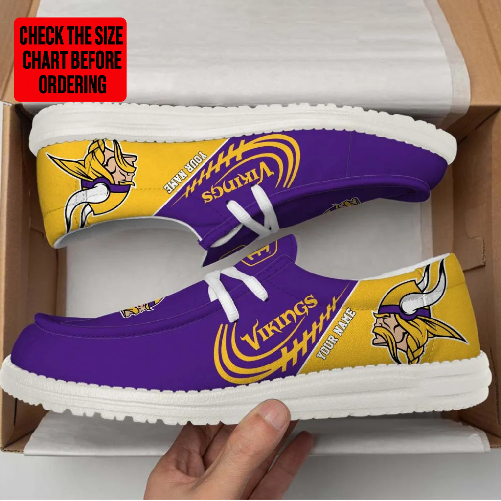 [SPECIAL OFFER] NEW CUSTOMIZED NFL05 MVK MINNESOTA VIKINGS LOAFER SHOES