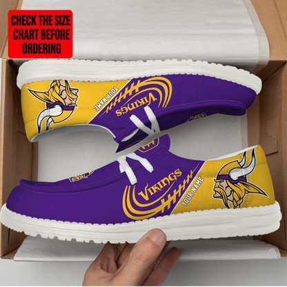 [SPECIAL OFFER] NEW CUSTOMIZED NFL05 MVK MINNESOTA VIKINGS LOAFER SHOES