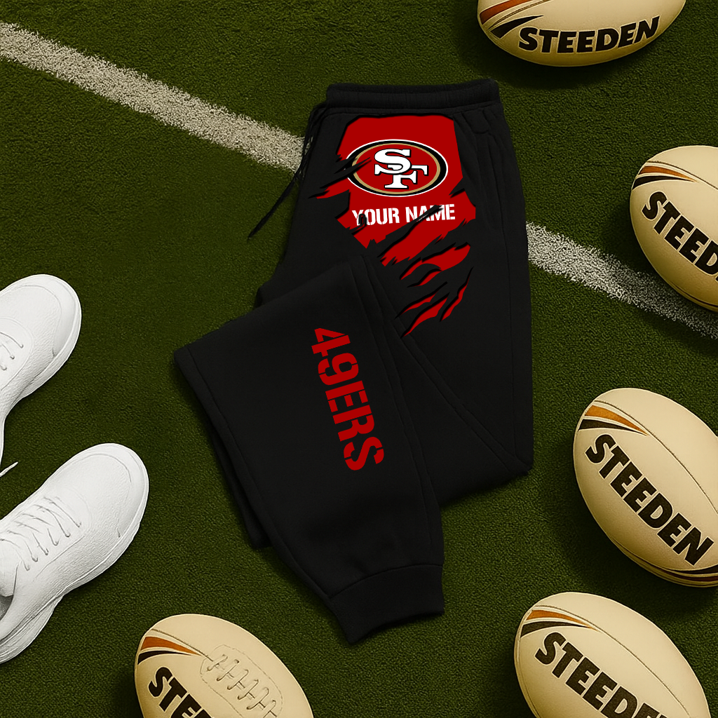 LIMITED EDITION - NEW PERSONALIZED NFL11 SF49 SAN FRANCISCO 49ERS JOGGERS