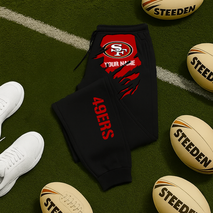 LIMITED EDITION - NEW PERSONALIZED NFL11 SF49 SAN FRANCISCO 49ERS JOGGERS