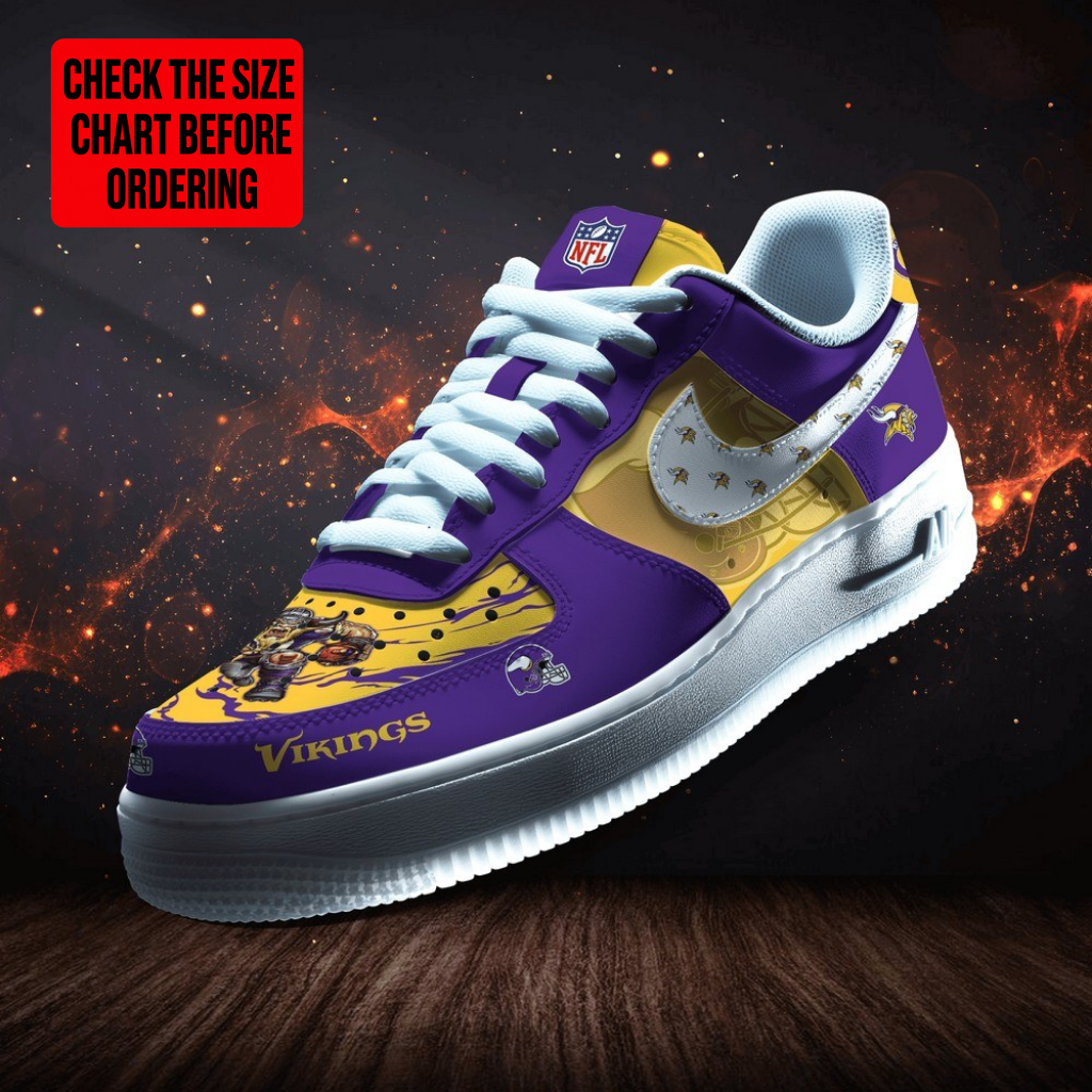 LIMITED EDITION - NEW CUSTOMIZED NFL05 MVK MINNESOTA VIKINGS AF1 SHOES