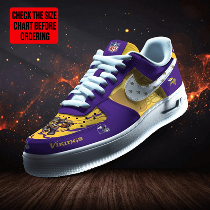 LIMITED EDITION - NEW CUSTOMIZED NFL05 MVK MINNESOTA VIKINGS AF1 SHOES