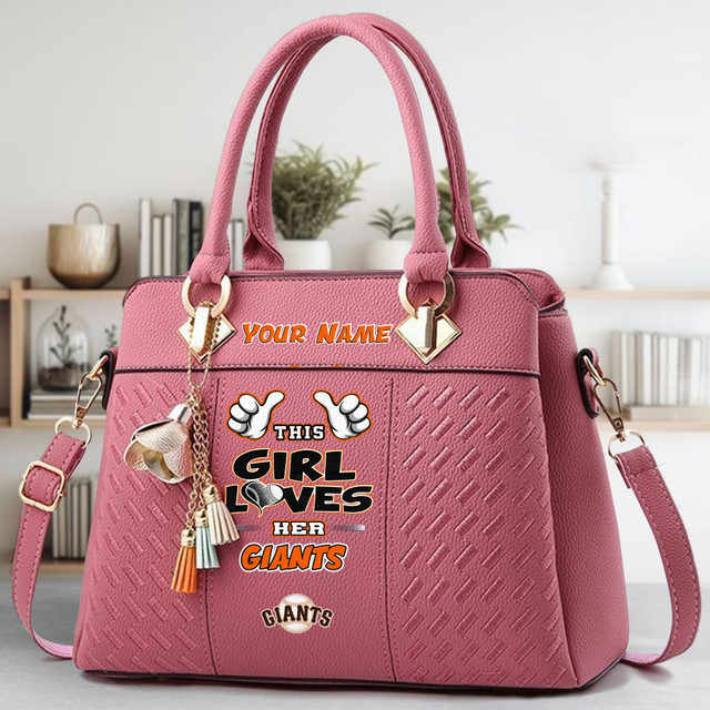 LIMITED EDITION - NEW CUSTOMIZED MLB06 SFG SAN FRANCISCO GIANTS ZIP HANDBAG MULTICOLOR