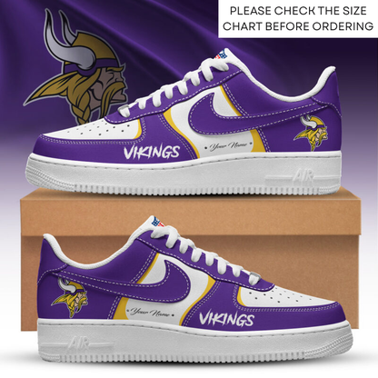 LIMITED EDITION - NEW CUSTOMIZED NFL05 MVK MINNESOTA VIKINGS AF1 SHOES