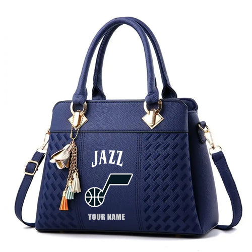 LIMITED EDITION - NEW CUSTOMIZED NBA29 UJZ UTAH JAZZ ZIP HANDBAG MULTICOLOR