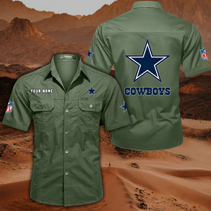 SPECIAL EDITION - NEW CUSTOMIZED NFL21 DCB DALLAS COWBOYS MUTICOLOR MEN'S CARGO SHIRT