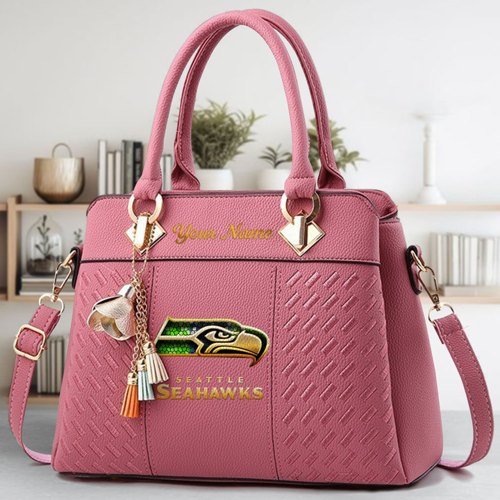 LIMITED EDITION - NEW CUSTOMIZED NFL06 SSH SEATTLE SEAHAWKS LUXURY HANDBAG IN MULTIPLE COLORS