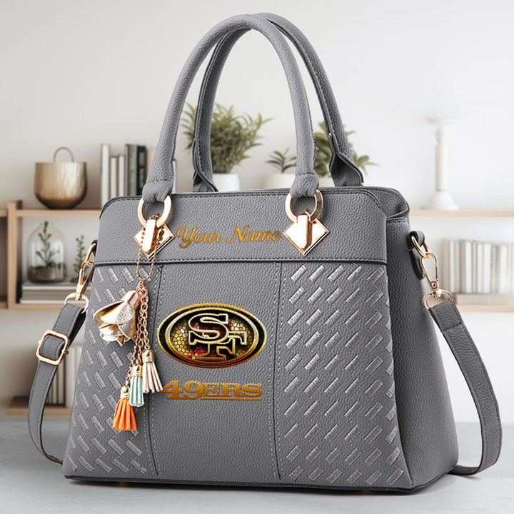 LIMITED EDITION - NEW CUSTOMIZED NFL11 SF49 SAN FRANCISCO 49ERS LUXURY HANDBAG IN MULTIPLE COLORS